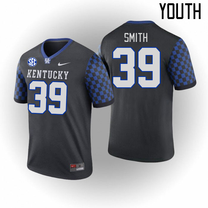 Youth #39 Jackson Smith Kentucky Wildcats College Football Jerseys Stitched Sale-Black